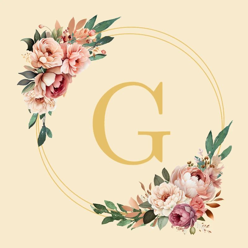 G Monogram, Couronne de fleurs, Personnalisable