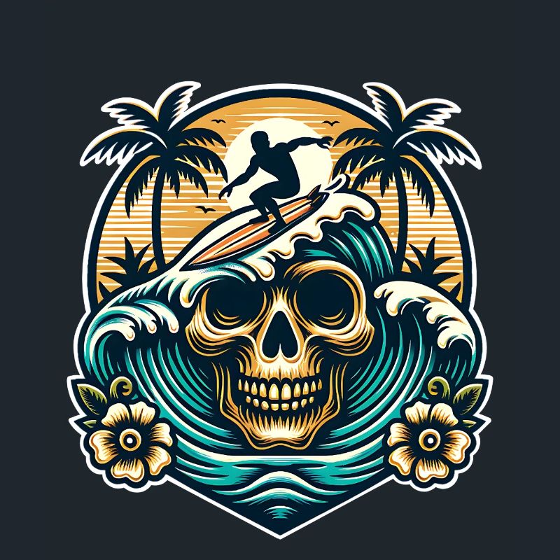 Crâne de surfeur de surf