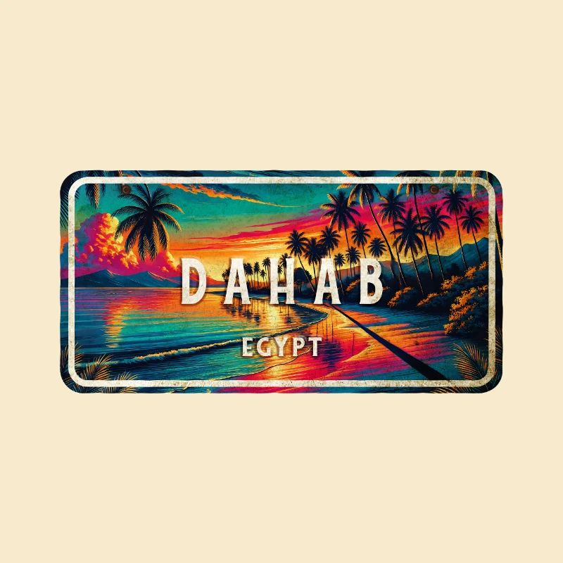 Dahab Égypte Vintage Sign Design