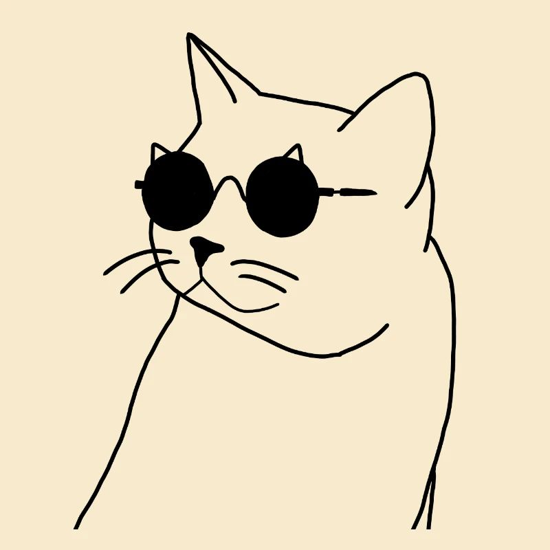 Chat avec des lunettes de soleil