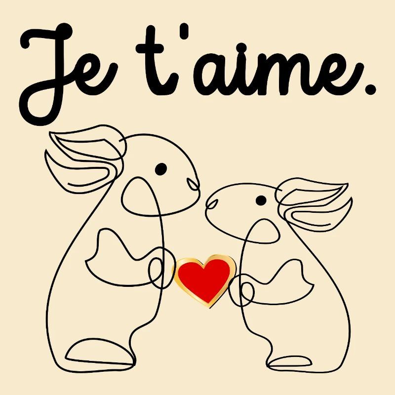 Je t'aime - Lapins de Pâques
