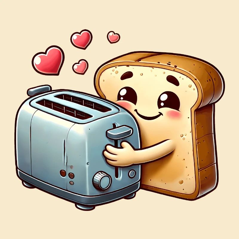 Toast Bread Loves Toaster