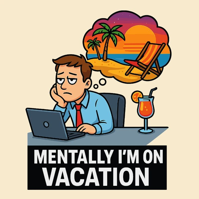 Évasion de bureau sur la plage