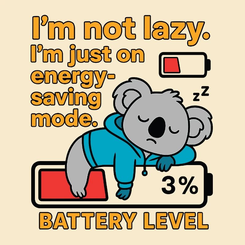 Koala in energy-saving mode
