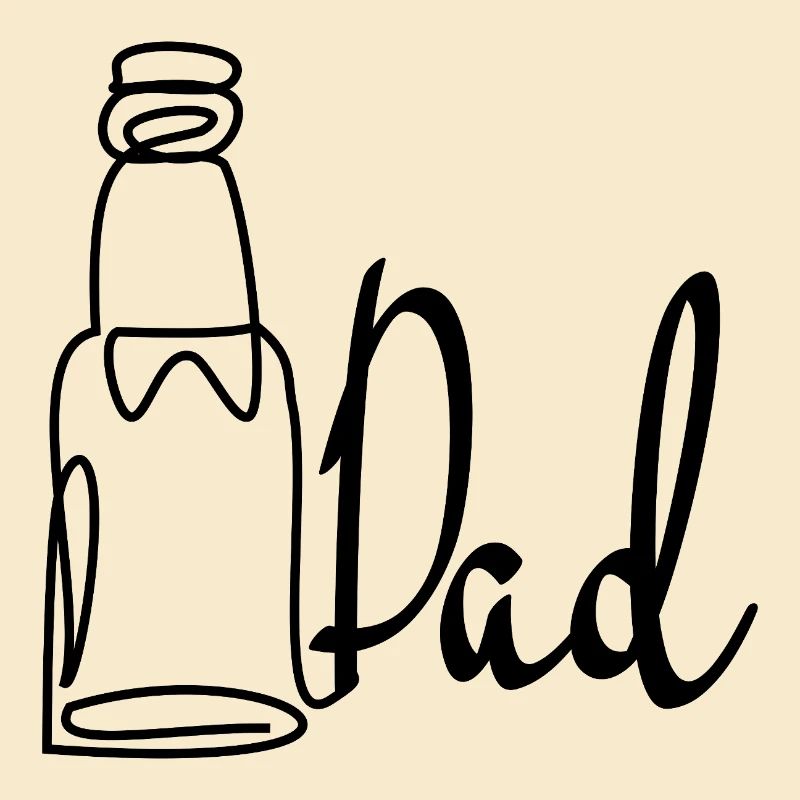 Line Art Papa Vatertagsbier