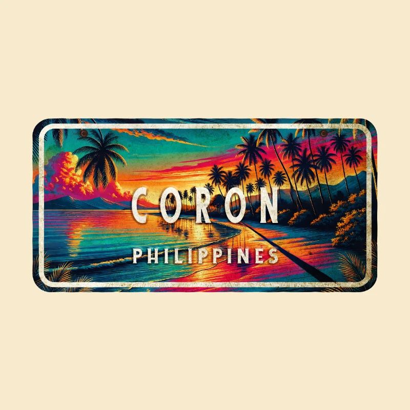 Coron – Tropical Retro Schild
