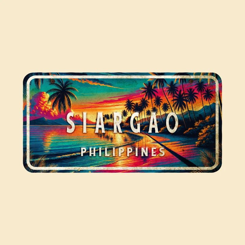 Siargao – Bouclier rétro tropical