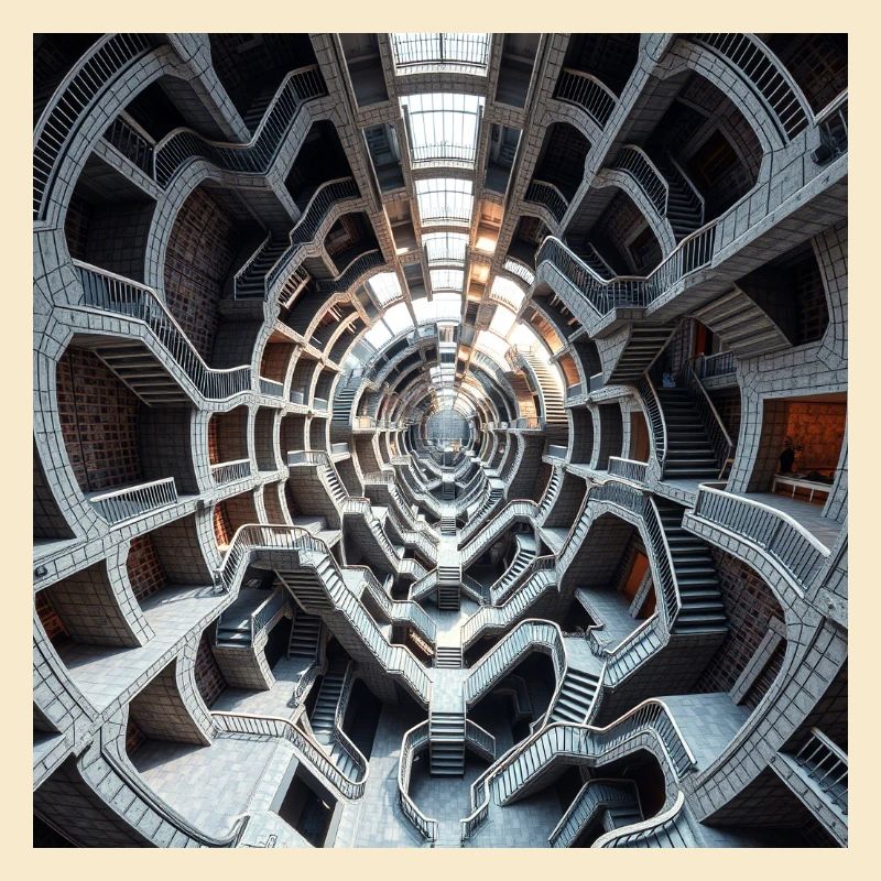 Atrium en escalier en colimaçon