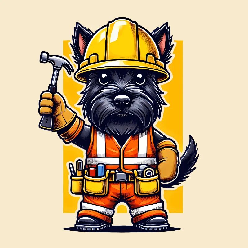 Terrier écossais Ouvrier du bâtiment