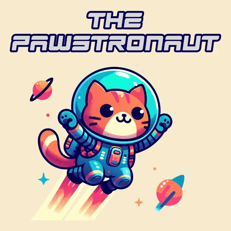 L’astronaute Cat dans l’espace