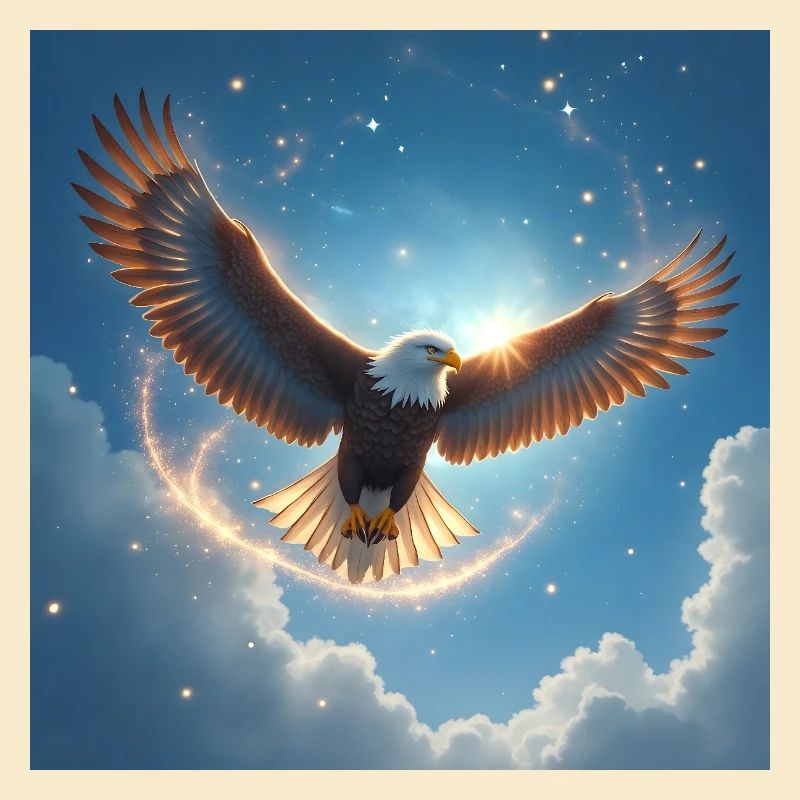 Krafttier Adler am Himmel