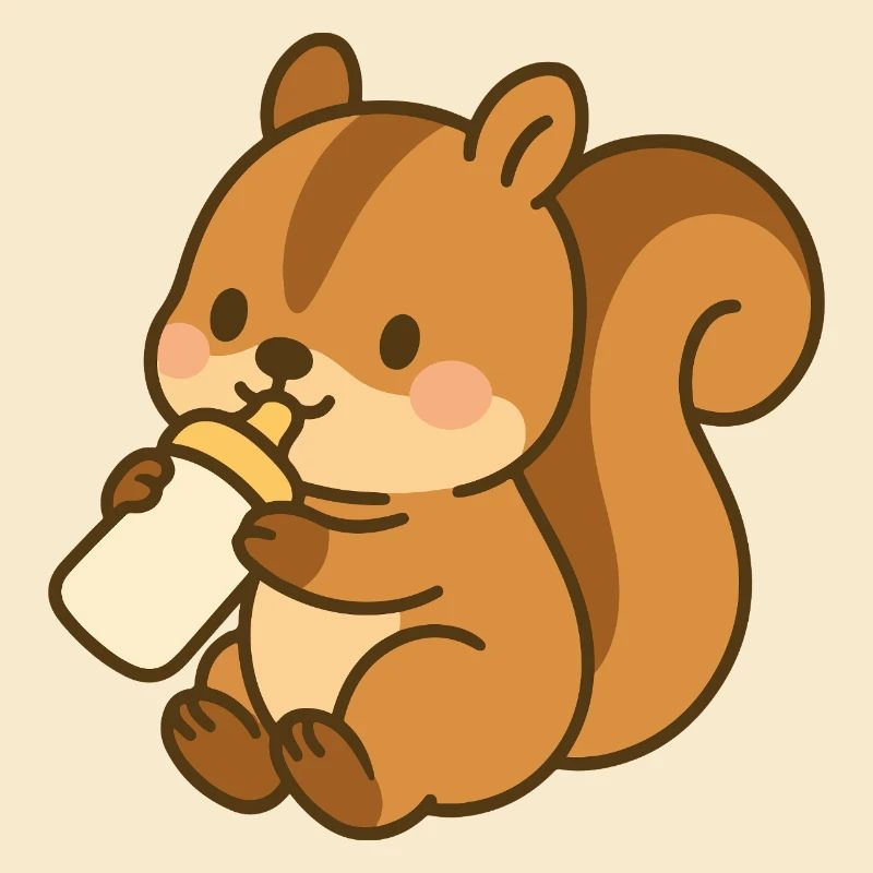 Fläschchen-Flauschehörnchen