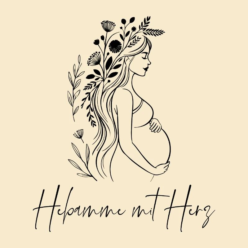 Hebamme mit Herz - Boho, personalisierbar
