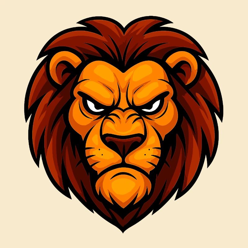 Lion en colère