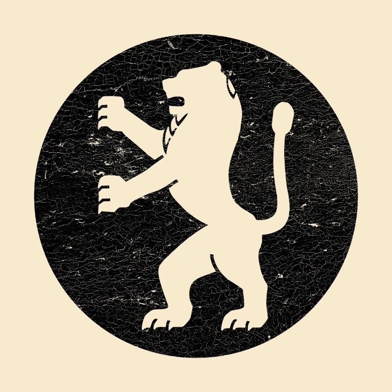 Lion de Juda dans cercle noir