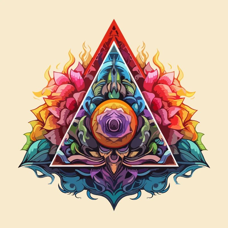 Flame Lotus Triangle