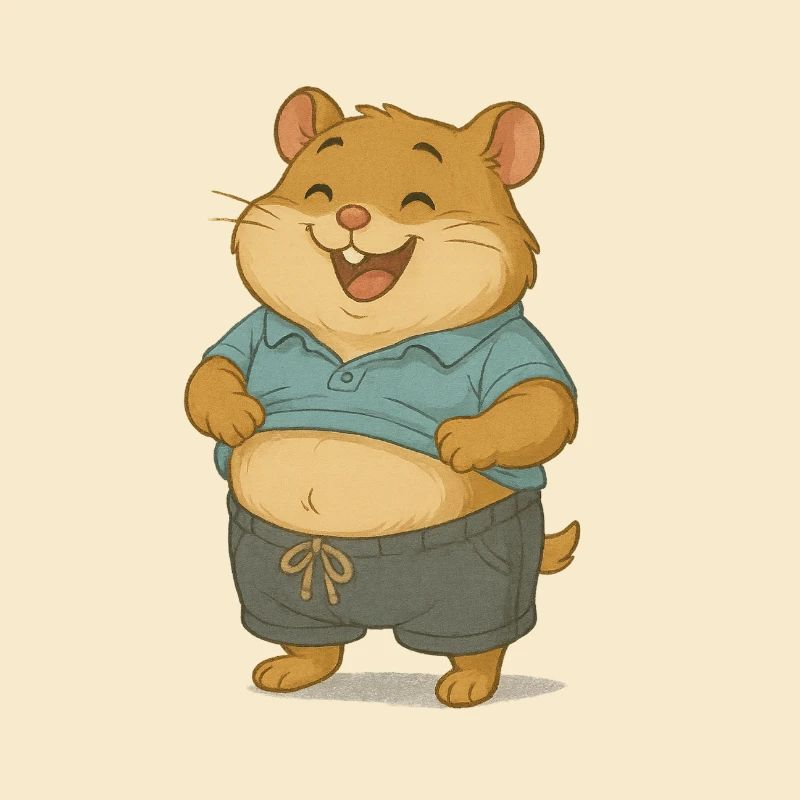 Hamster réfrigéré au look décontracté