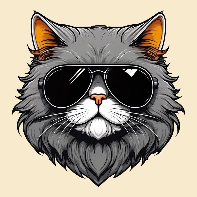 Zen-Katze mit Sonnenbrille