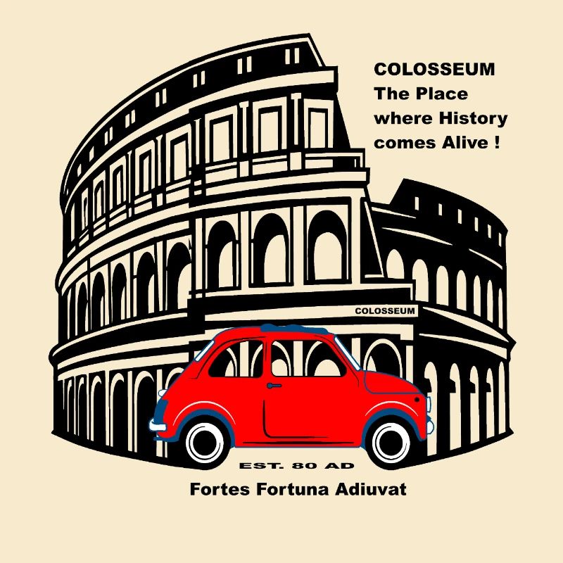 Colosseum Italy Rome Shirt T Shirt Design Basic