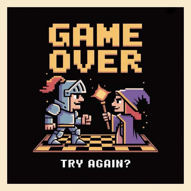 Game Over Pixel Duel Design