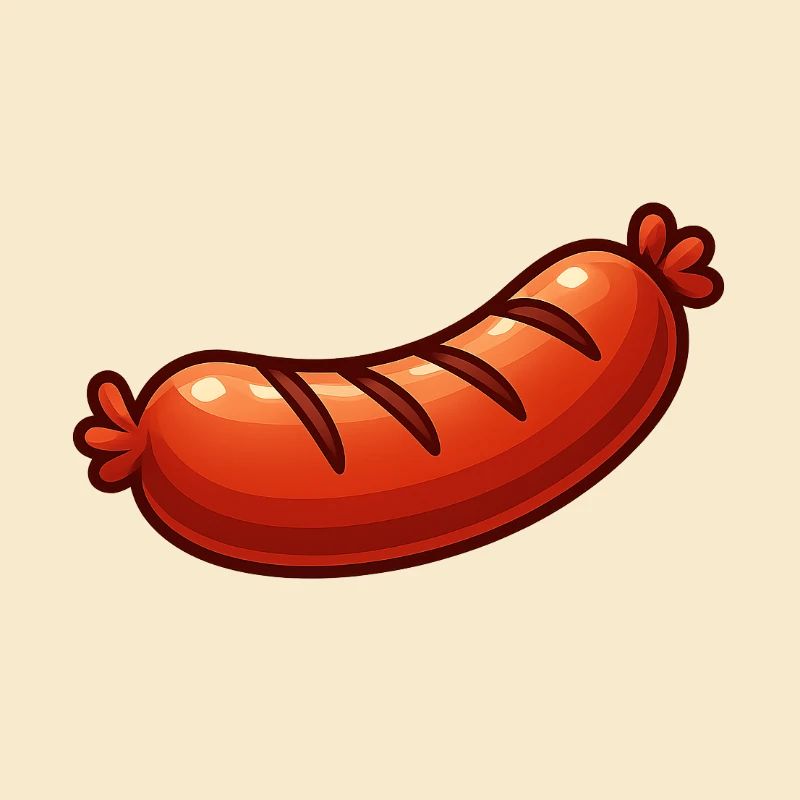 Fröhliche Bratwurst Cartoon