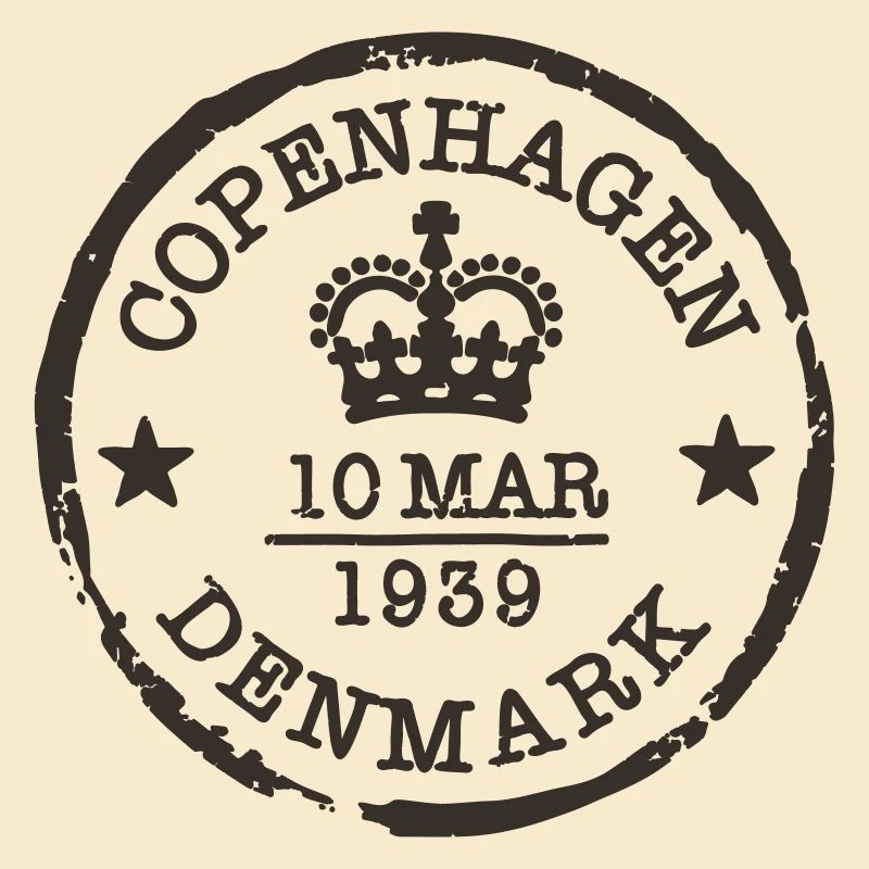 Vintage Copenhague Danemark Cachet de la poste