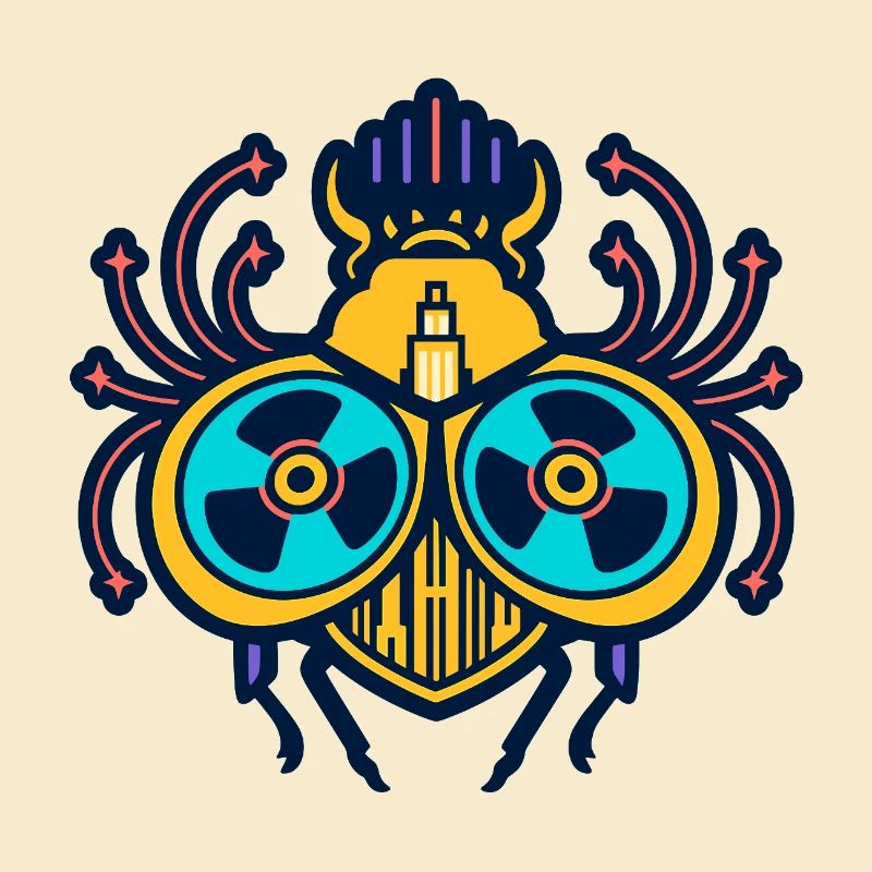 Neon Scarab