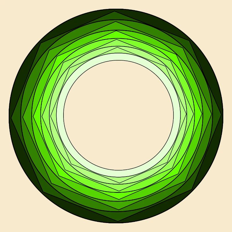 Cercles vert vif