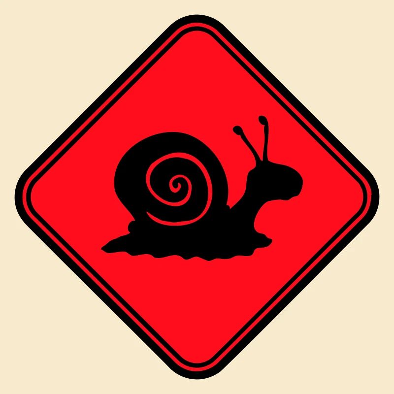 Snail Danger Caution Sign Warning