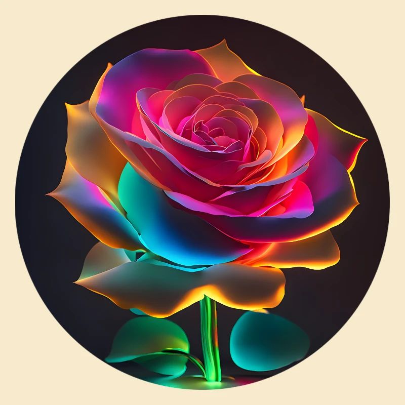 Rose Luminescente Arc-en-Ciel