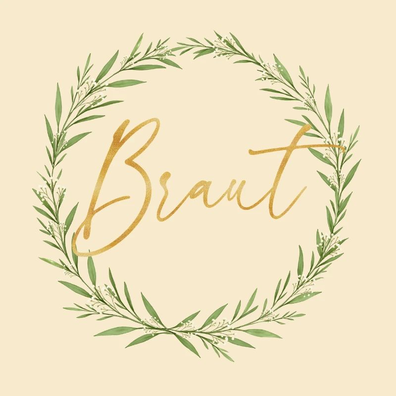 Elegantes Braut-Design mit Lorbeerkranz