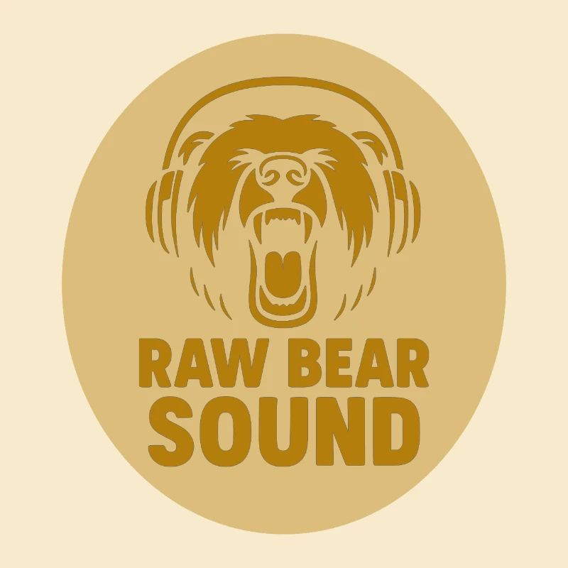 Bären Logo mit Kopfhörer