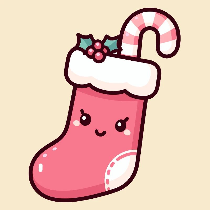 Illustration de bas de Noël festif