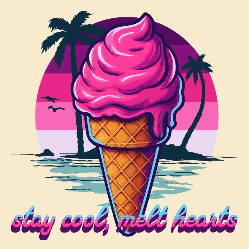 Pink Eiscreme Sunset Design