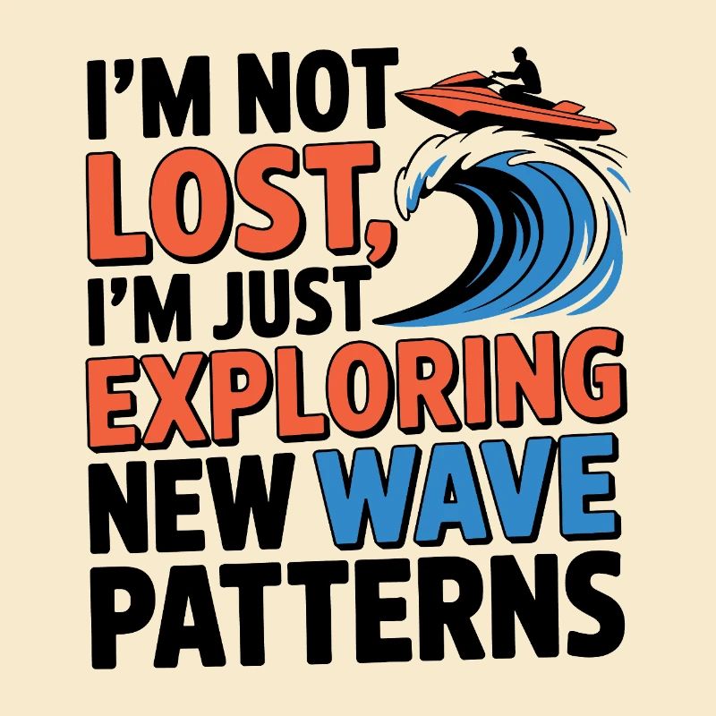 Funny Jetski Lost Exploring Waves 