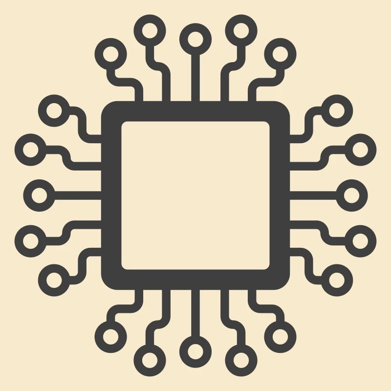Logo de l’icône du circuit de micropuce