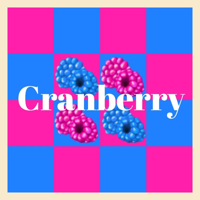 Vibrant berry patterns on color block background