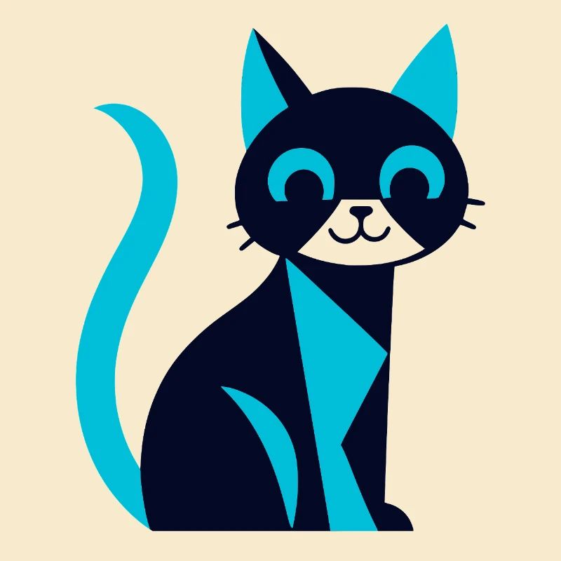 Schwarz-Blau Katze mit Aww-Effekt