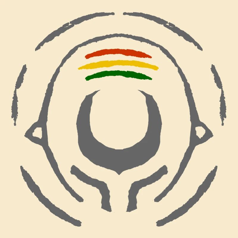 Motif abstrait de cercle Reggae