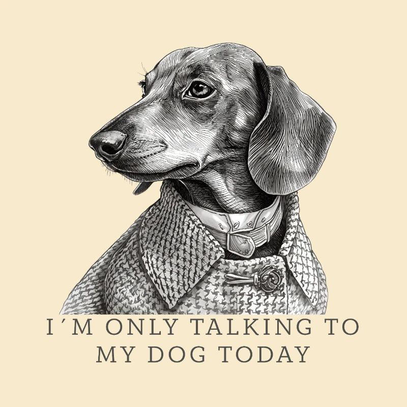 Je ne parle qu'à mon chien – Teckel rétro