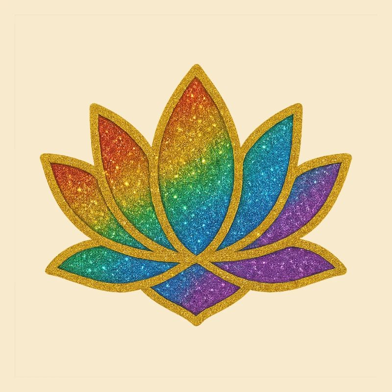 Glittering Rainbow Lotus