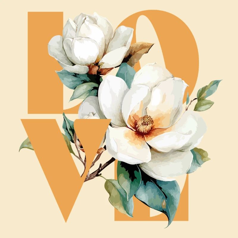 Design floral élégant de magnolia