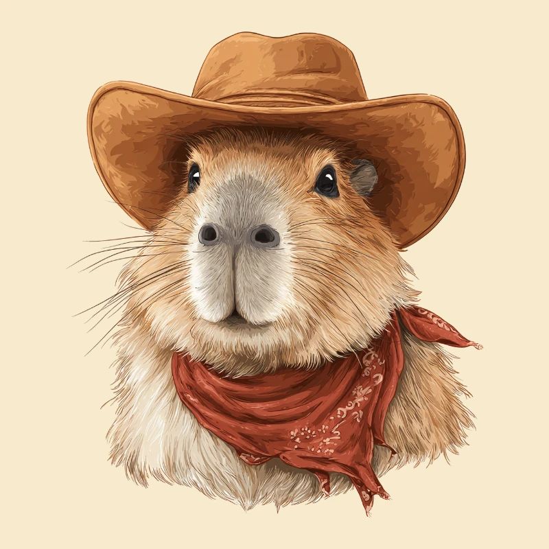 Chapeau de cow-boy Cool Capybara