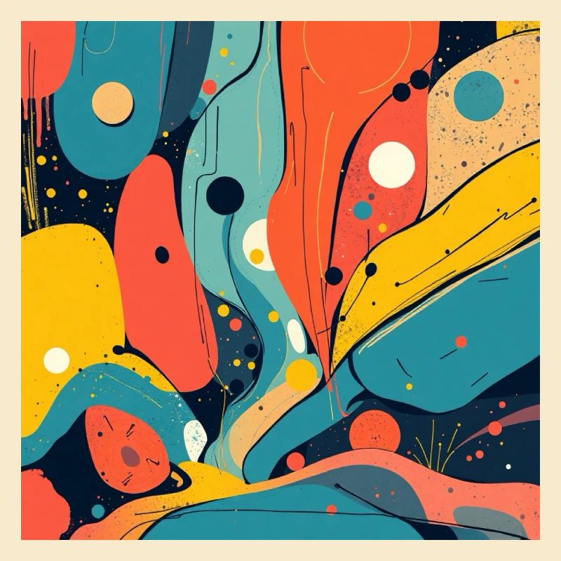 Explosion de couleurs abstraites dans des tons chauds