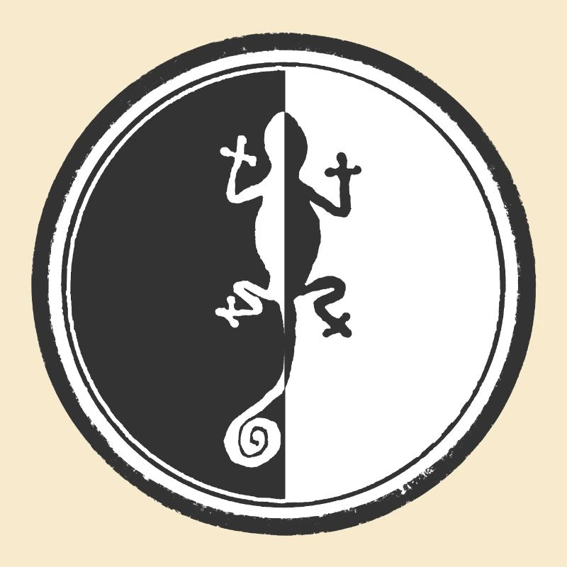 Design caméléon noir et blanc