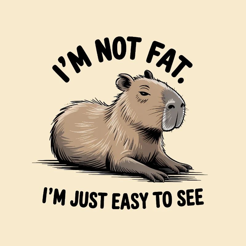 Ich bin nicht dick, ich bin nur leicht zu sehen - Lustiges Capybara