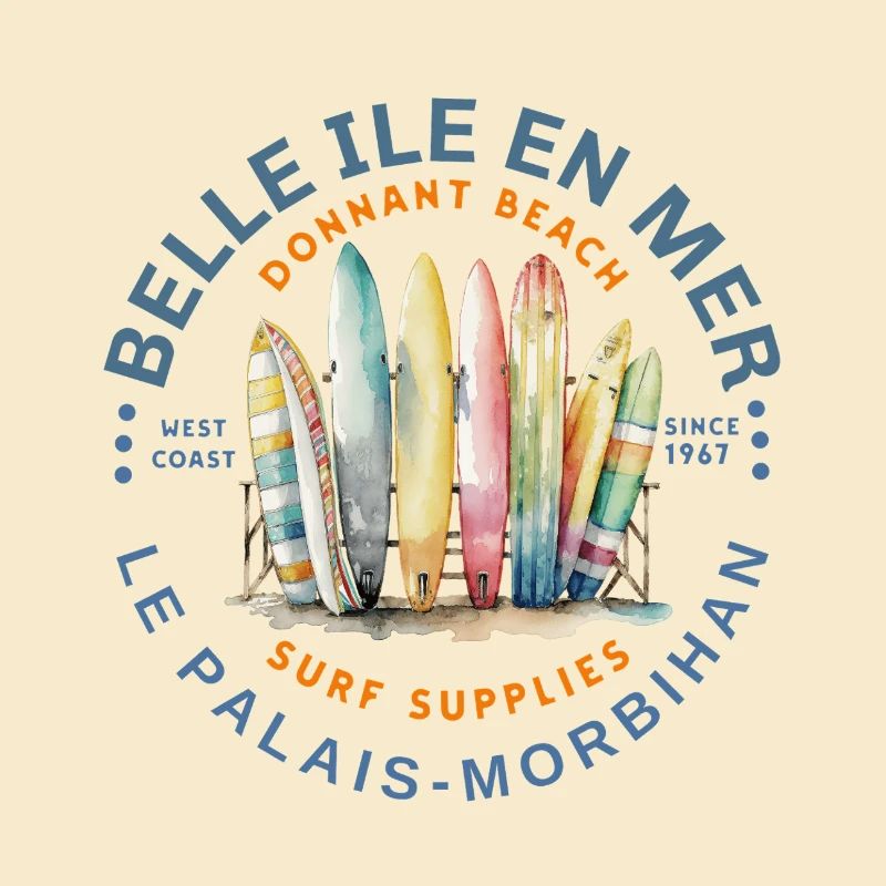 Surf Belle Ile en Mer Circular Logo
