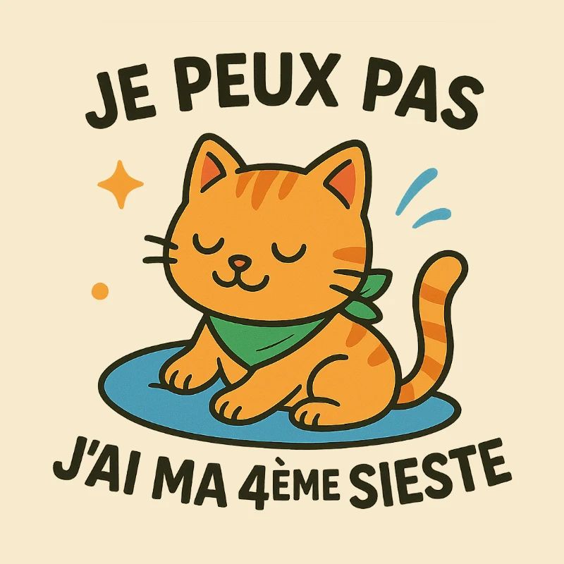 Zen-Katze im Nickerchen Ich kann nicht