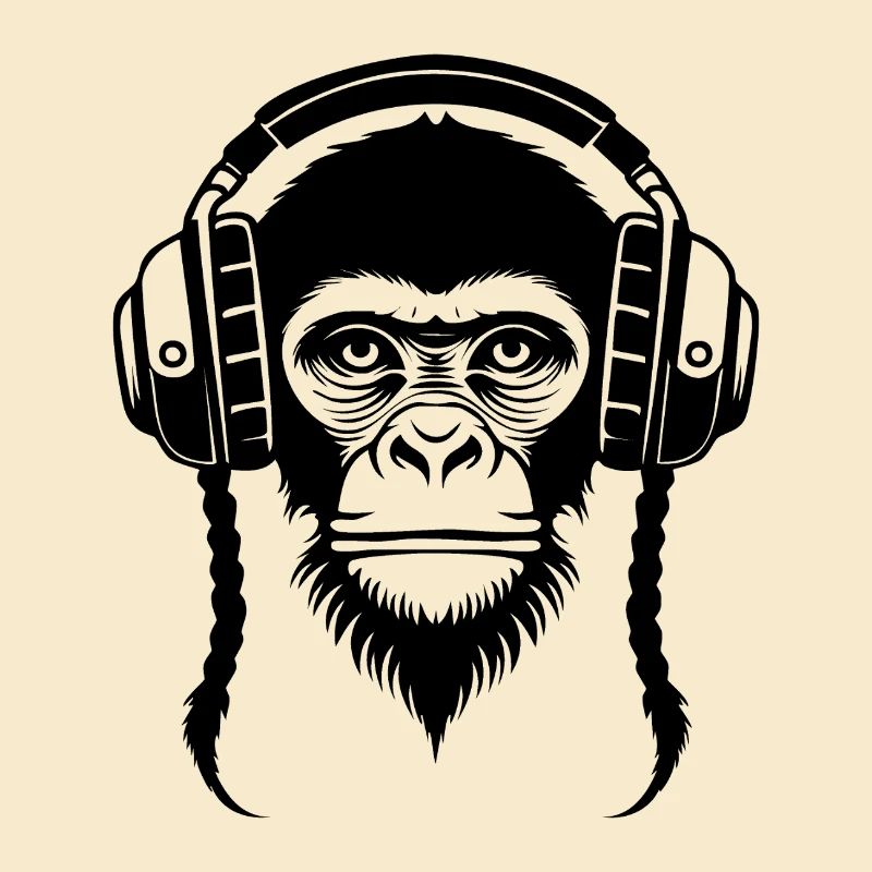 Sketch Monkey Head Line Art Edition Shirt