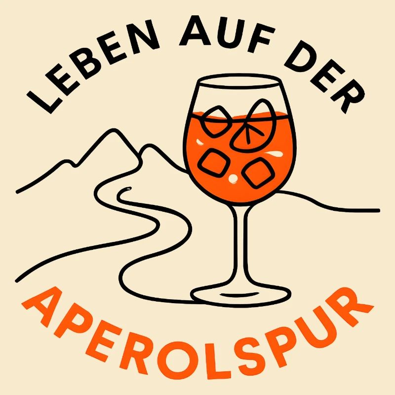 Leben auf der Aperolspur Spritz Humor Geschenkidee
